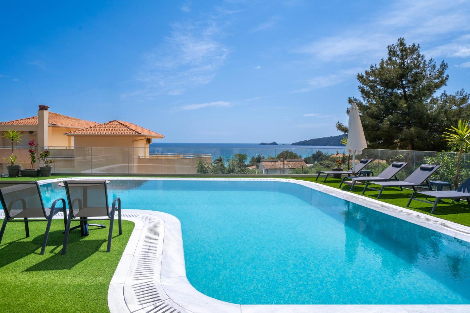 Villa Finikas Thassos Golden Beach Hriszí Amudiá Kültér fotó